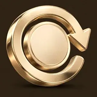 Gold circular arrow — 22King